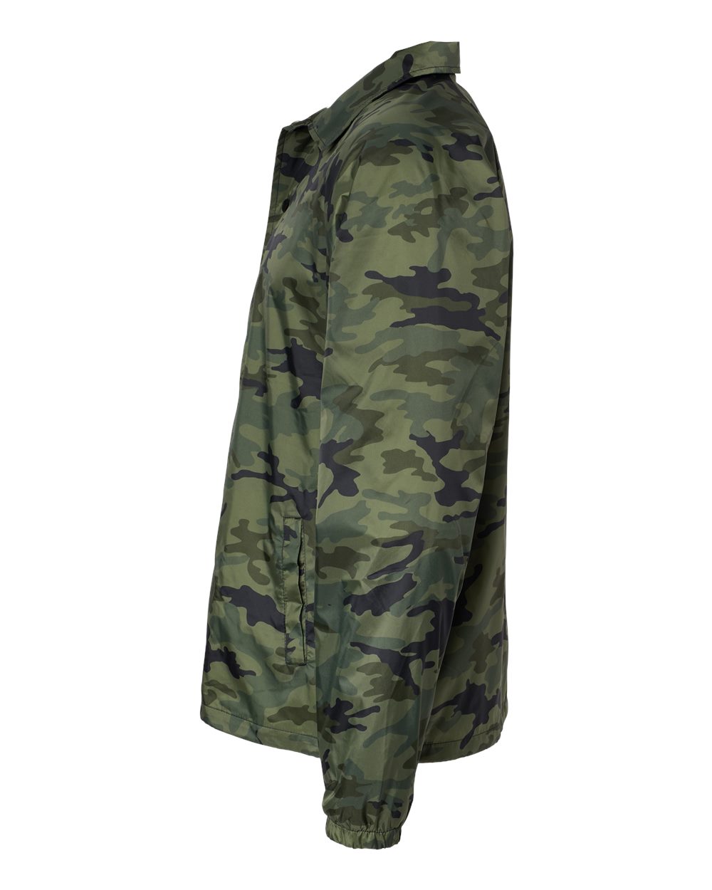 Left View of Green Camo Mentor Coach&#39;s Jacket - 9718