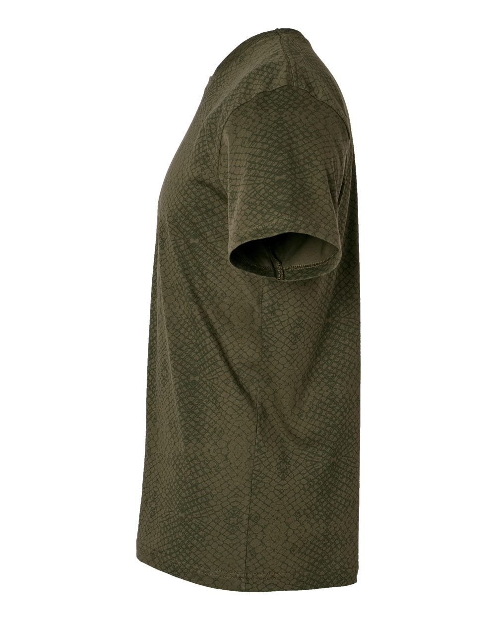 Left View of Green Reptile Fine Jersey Tee - 6901