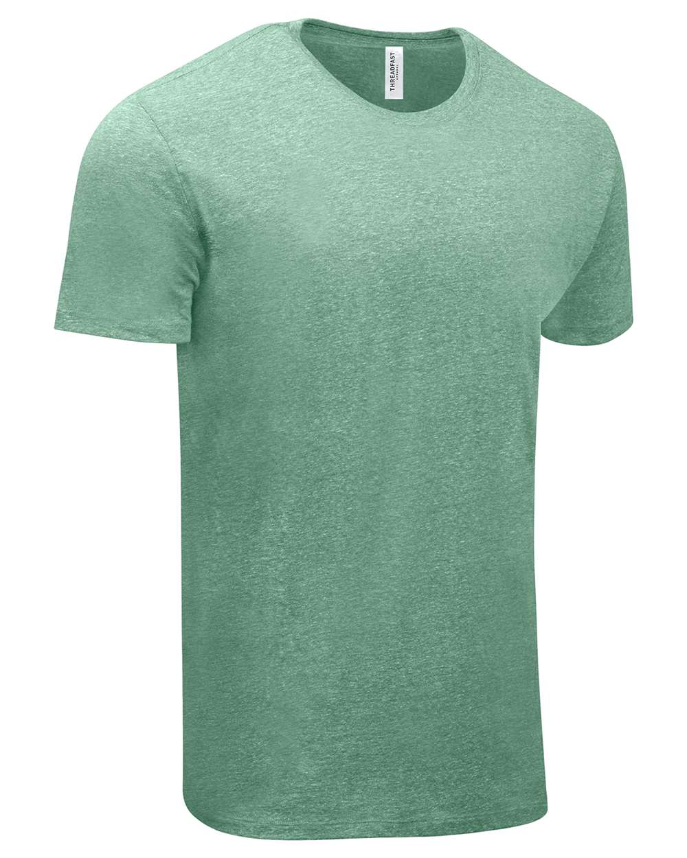 Rear View of Green Triblend Triblend Short-Sleeve T-Shirt - 102A