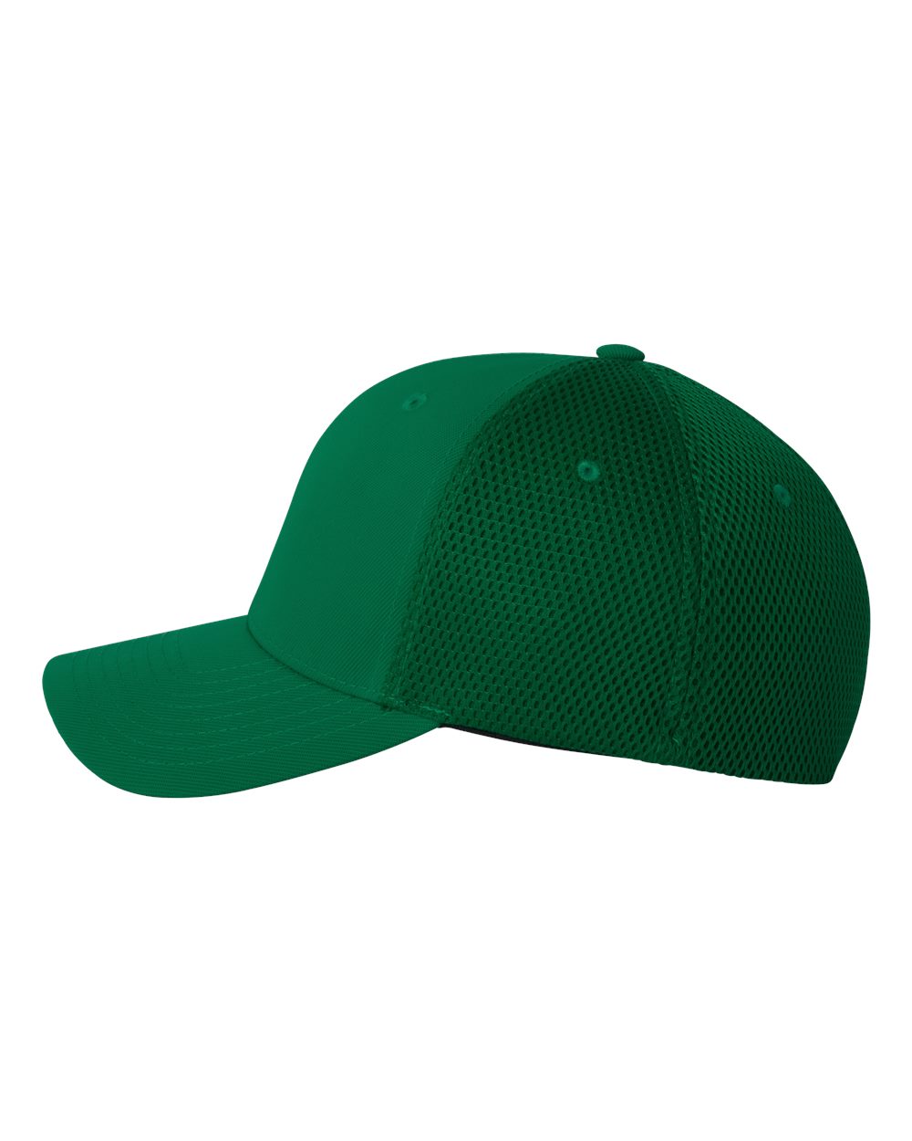 Left View of Green Ultrafiber Mesh Cap - 6533