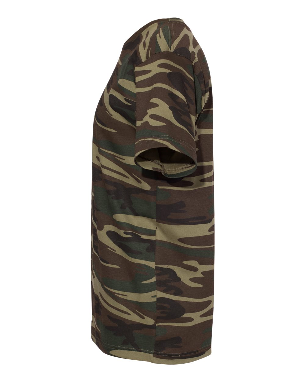 Left View of Green Woodland Camo Tee - 3907