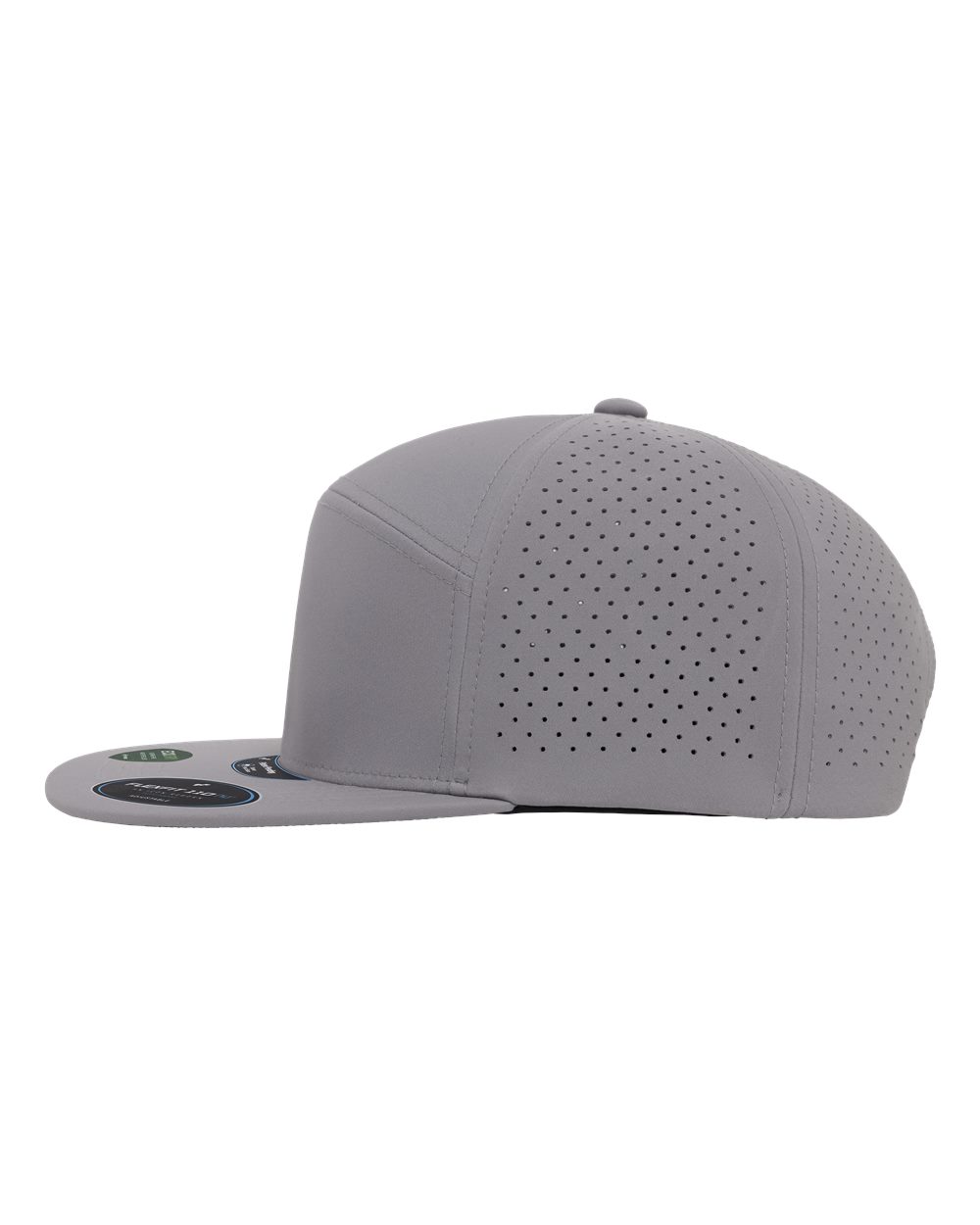 Left View of Greenish Grey 110® Premium Arch Perforated Cap - 110AR3 plain