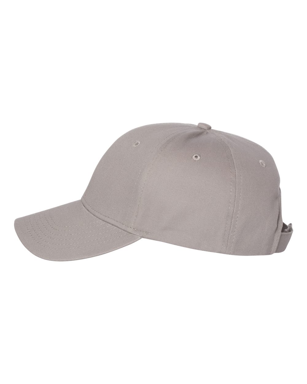Left View of Grey Chino Cap - VC600