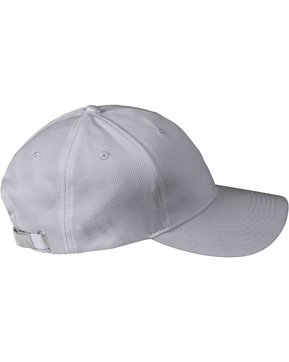 Left View of Grey Endurance Recycled Mesh Cap - ED101