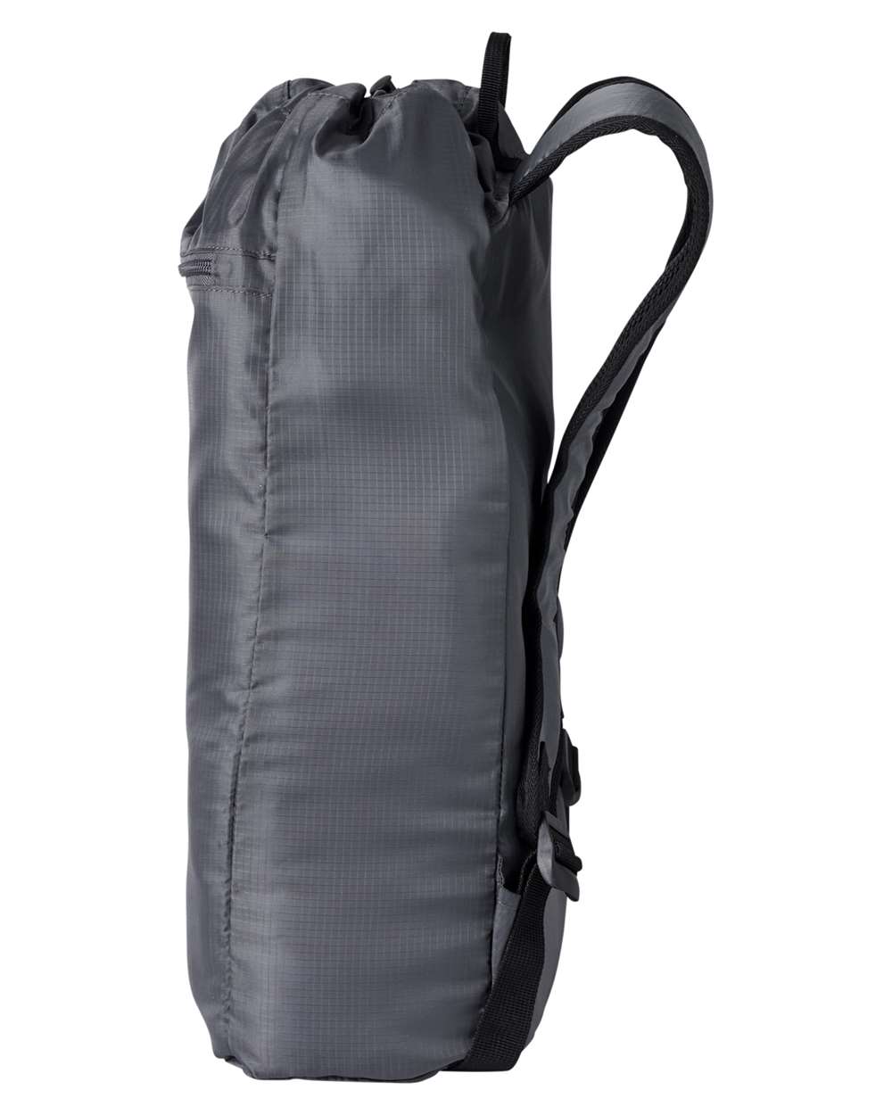 Left View of Grey Getaway Cinchback Travel Backpack - BE278