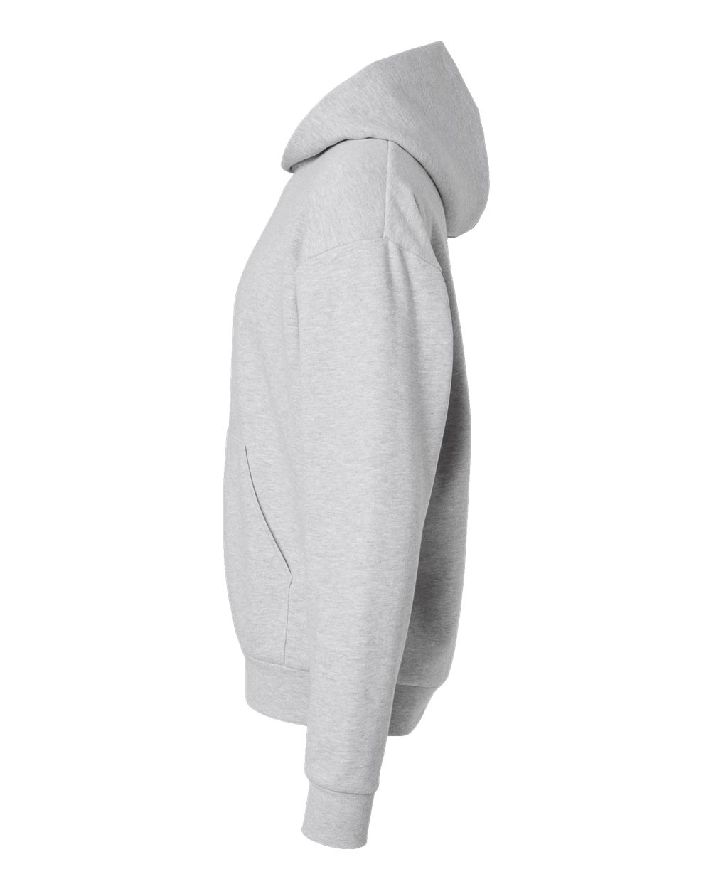 Left View of Grey Heather Avenue Hooded Sweatshirt - IND280SL