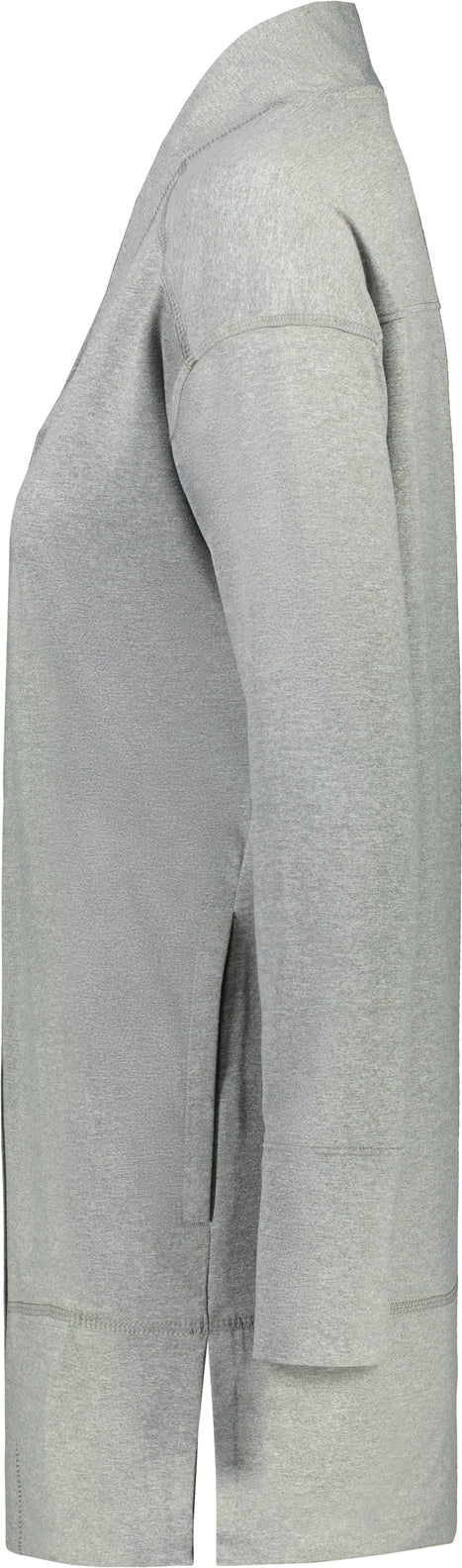 Left View of GREY HEATHER LADIES VENTURA CARDIGAN