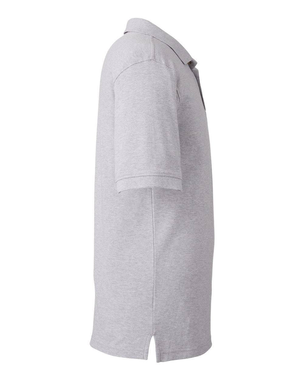 Left View of Grey Heather Men&#39;s Pique Polo - M200