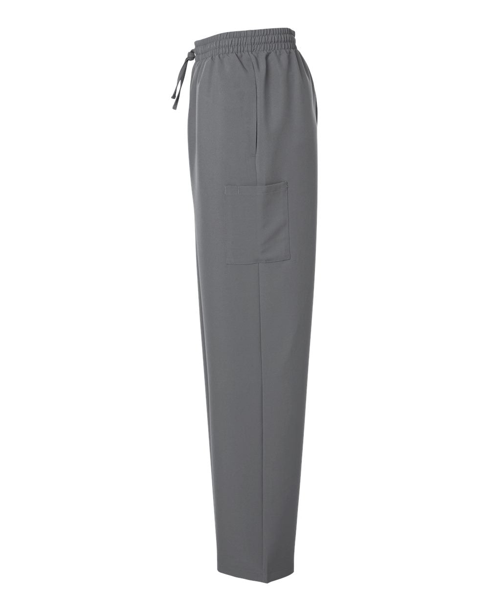 Left View of Grey Men's Scrub Open Leg Pants - HMB003 plain