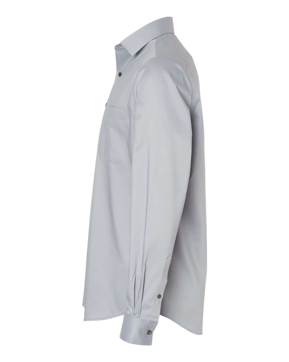Left View of Grey Mist Ultra Wrinkle Free Shirt - 13V0478