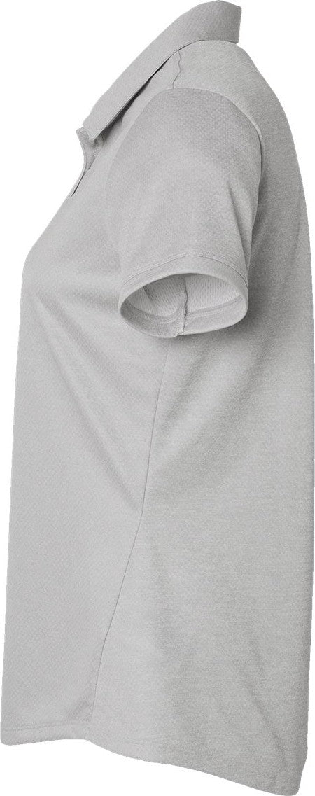 Left View of Grey One Heather Women's Space Dyed Polo - A592
