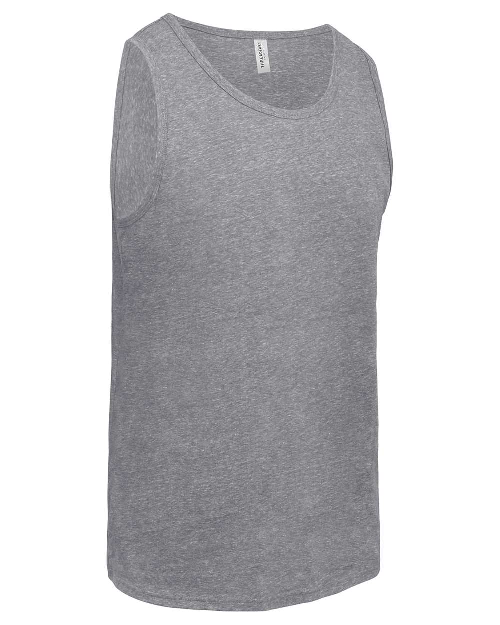 Rear View of Grey Triblend Tri-Blend Tank Top - 102C