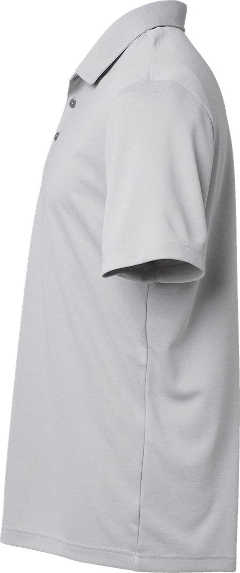 Left View of Grey Two Melange Heathered Polo - A582