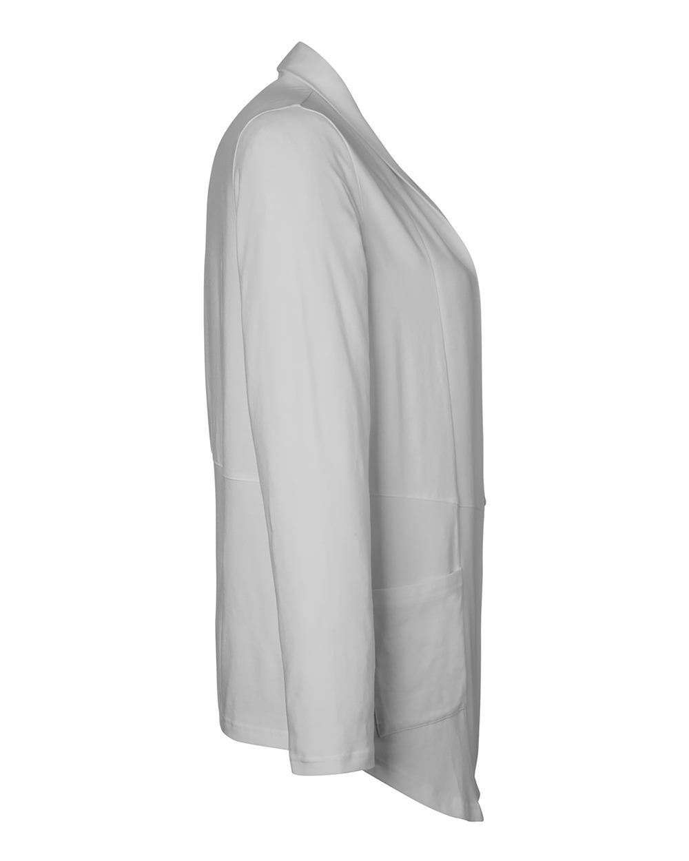 Left View of Grey Women&#39;s Raleigh Stretch Cardigan - DP125W