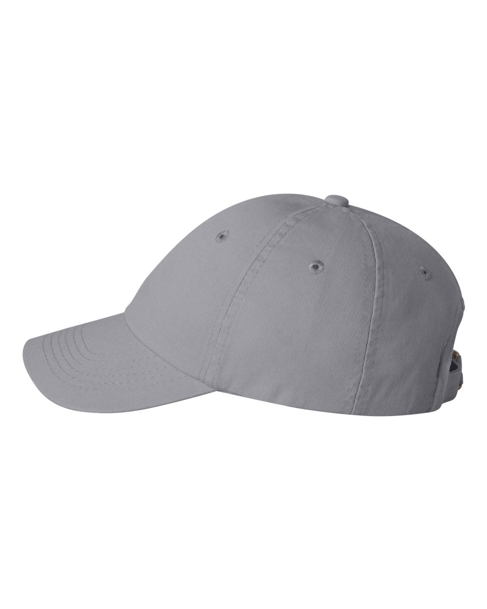 Left View of Grey Youth Small Fit Bio-Washed Dad Hat - VC300Y