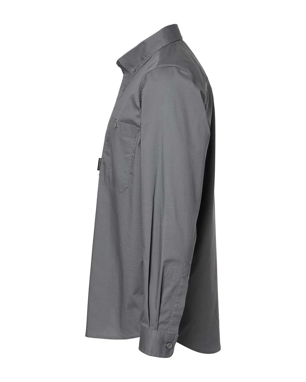 Left View of Gunmetal Craftsman Woven Shirt - 4450