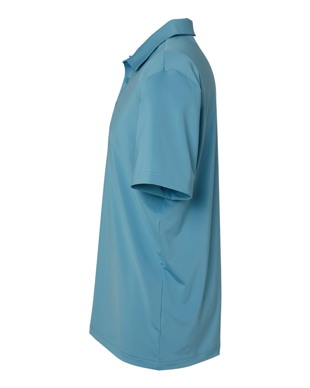 Left View of Hazy Blue Ultimate Solid Polo - A514
