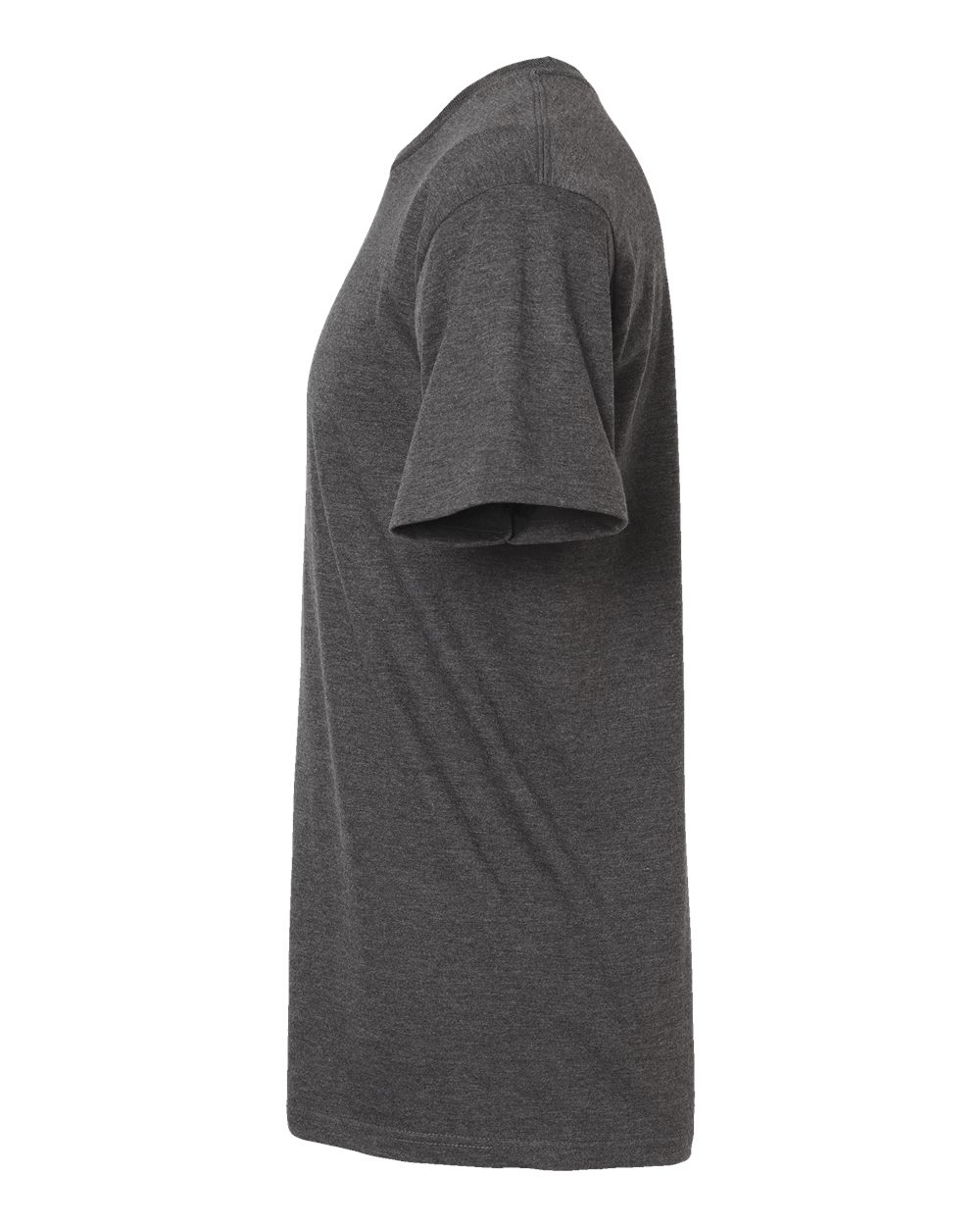 Left View of Heather Charcoal Heavyweight Jersey T-Shirt - 290