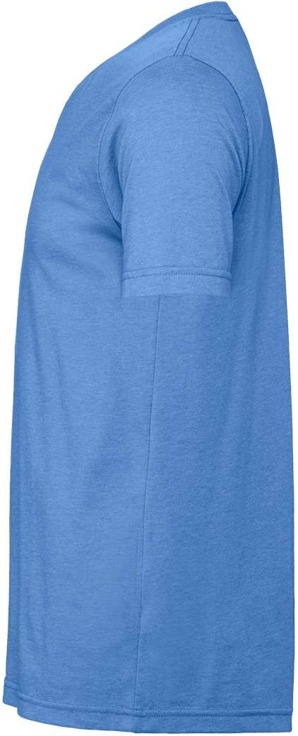 Left View of Heather Columbia Blue CVC Jersey Tee - 3001CVC