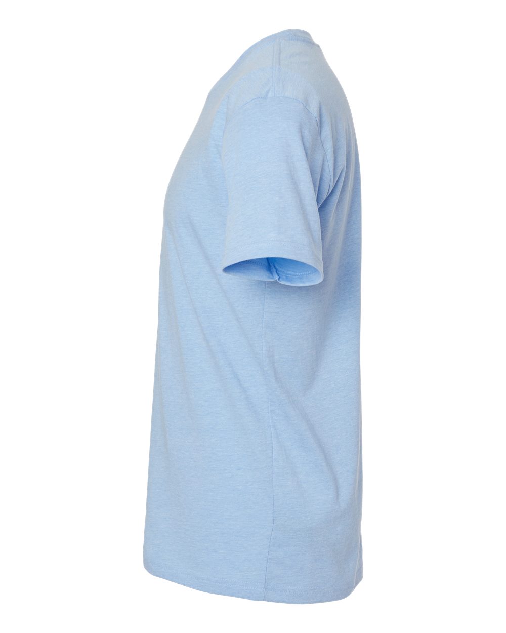 Left View of Heather Columbia Blue CVC T-Shirt - 6210
