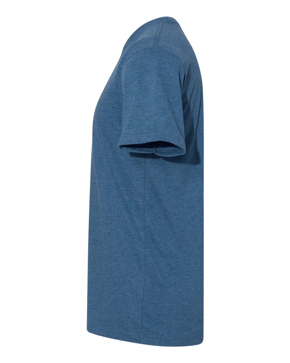 Left View of Heather Cool Blue Sueded T-Shirt - 6410