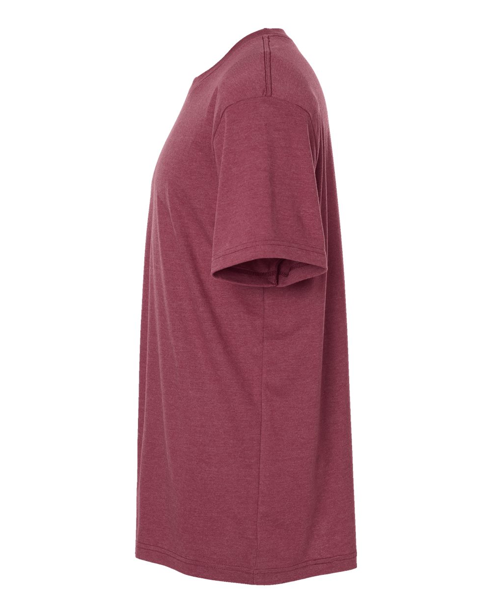 Left View of Heather Cranberry CVC Tee - 2001CVC