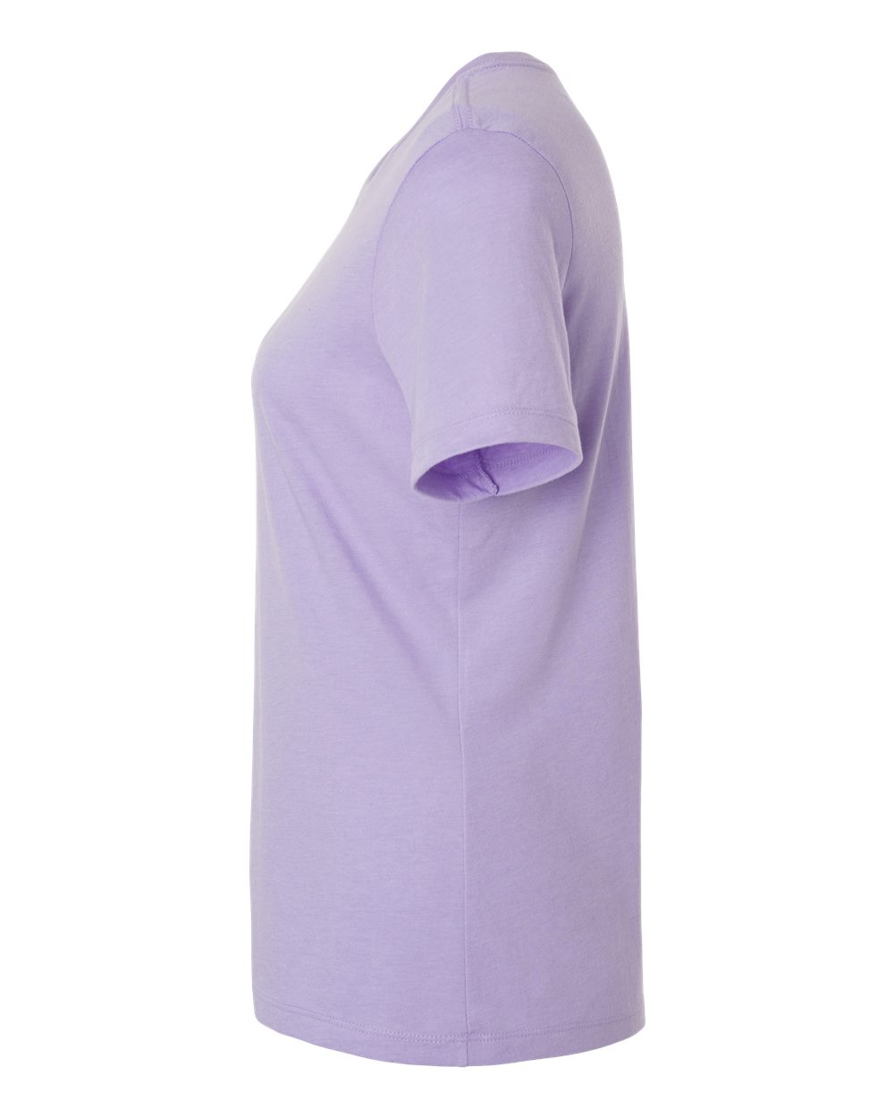Left View of Heather Dark Lavender Women’s Relaxed Fit Heather CVC Tee - 6400CVC