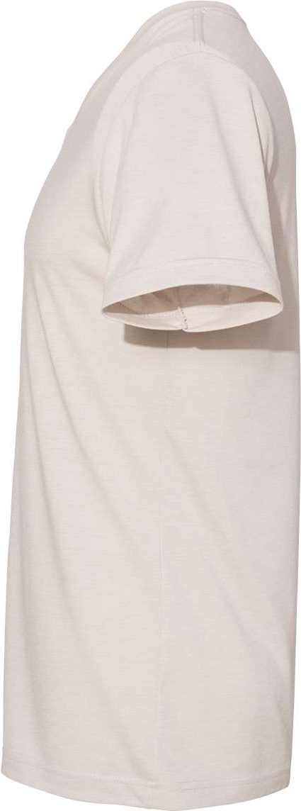 Left View of Heather Dust Heather CVC V-Neck Tee - 3005CVC