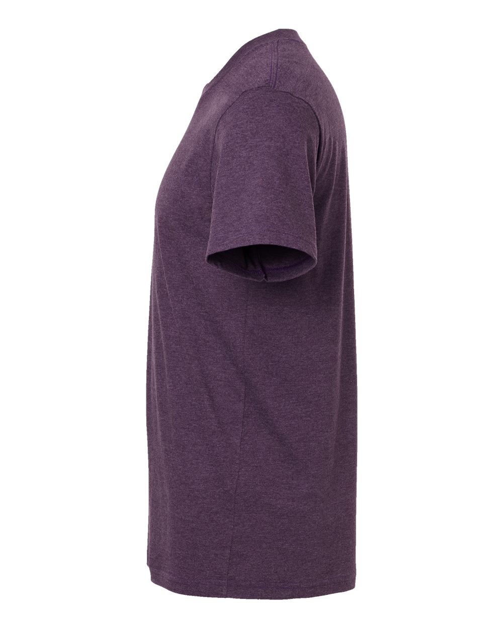 Left View of Heather Eggplant CVC Tee - 2001CVC