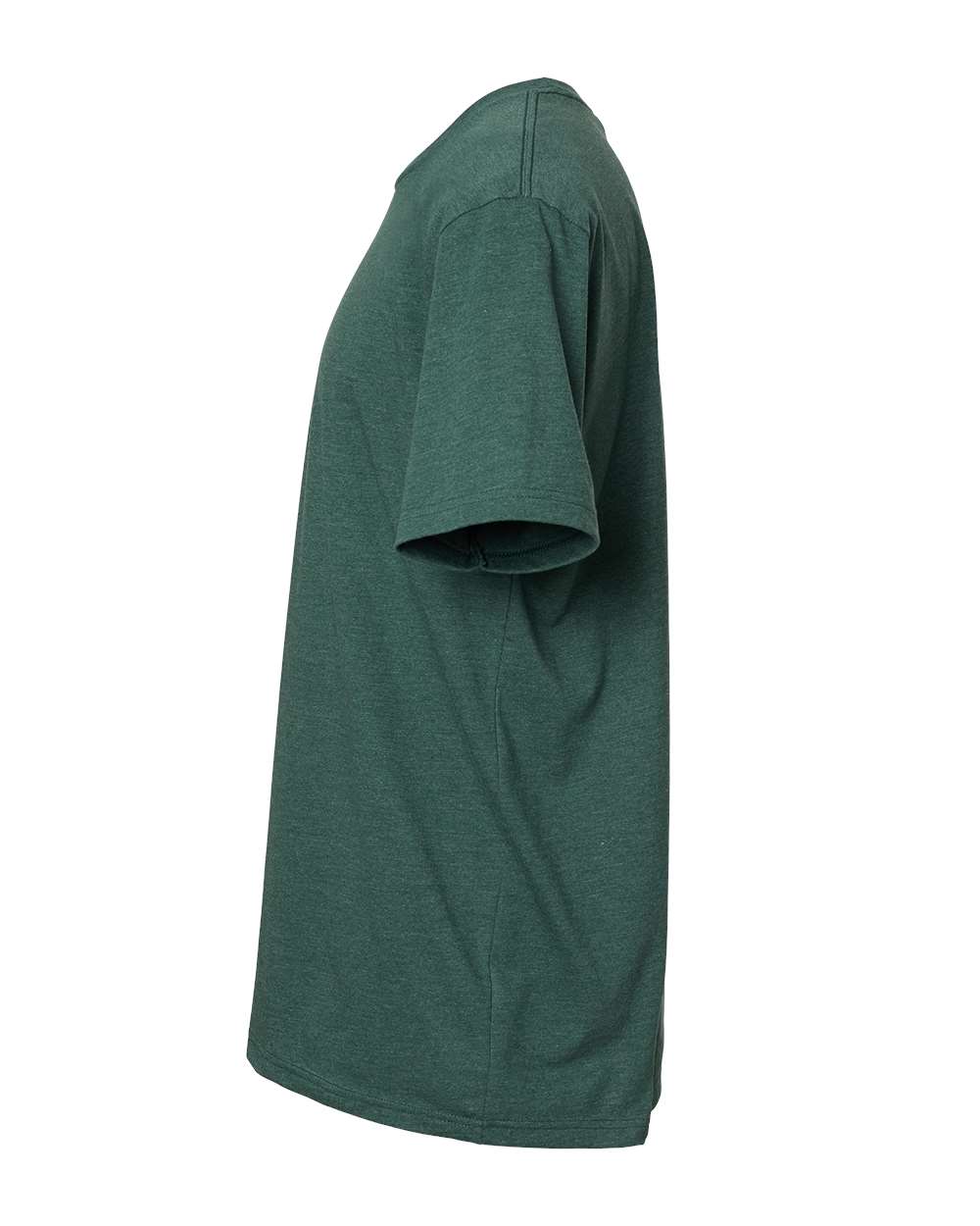Left View of Heather Forest Green CVC T-Shirt - 6210