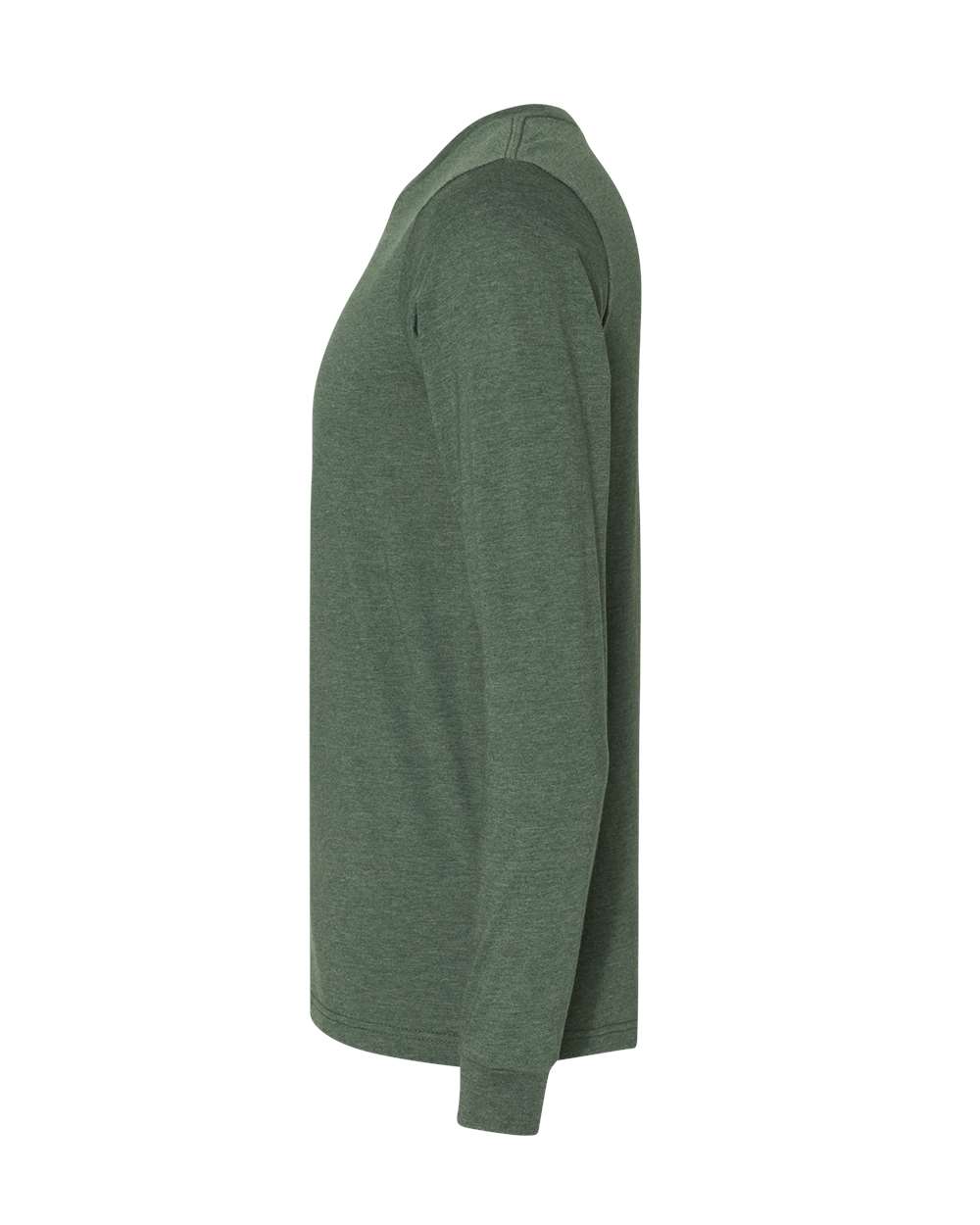 Left View of Heather Forest Heather CVC Long Sleeve Tee - 3501CVC