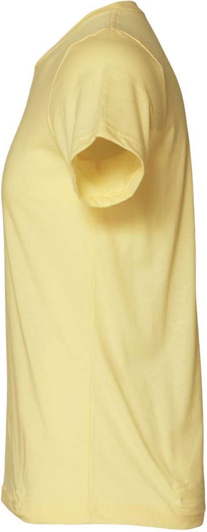 Left View of Heather French Vanilla CVC Jersey Tee - 3001CVC