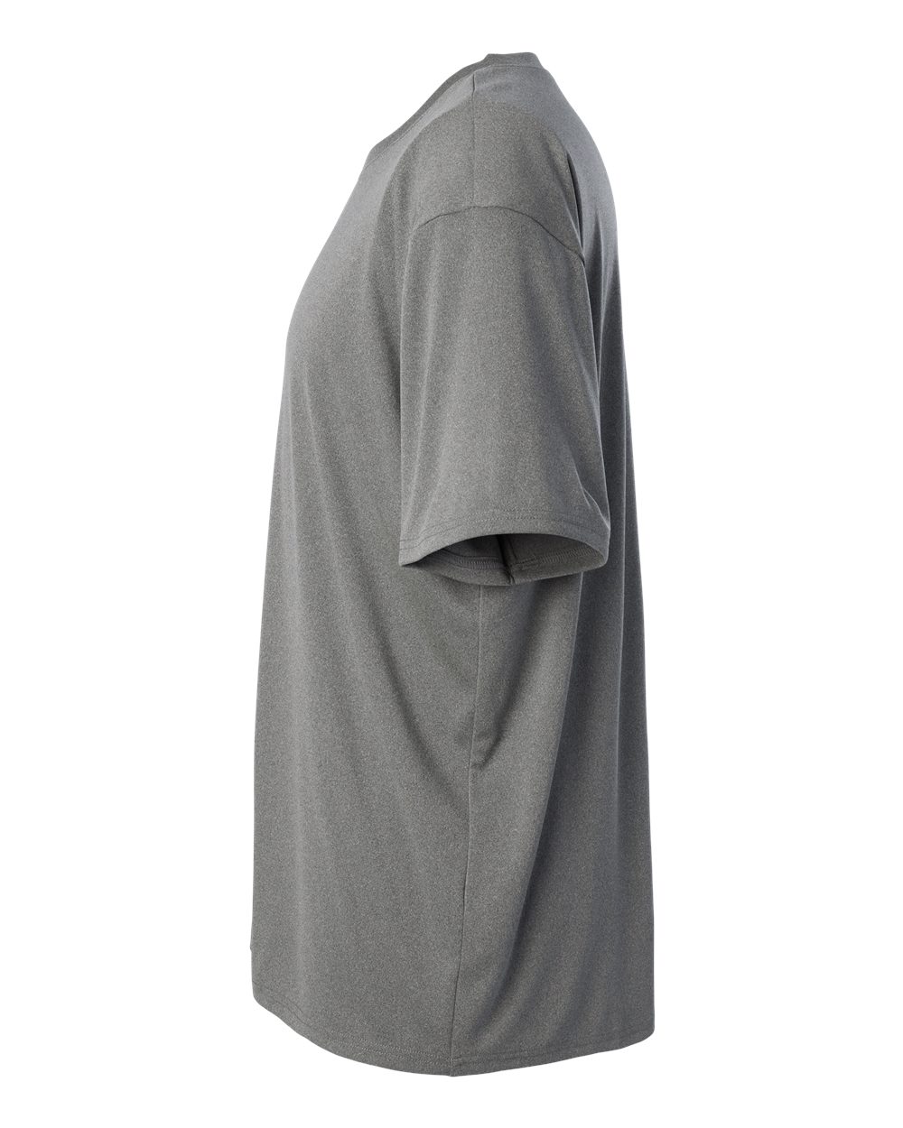 Left View of Heather Granite Pro-Lock Performance T-Shirt - 48000