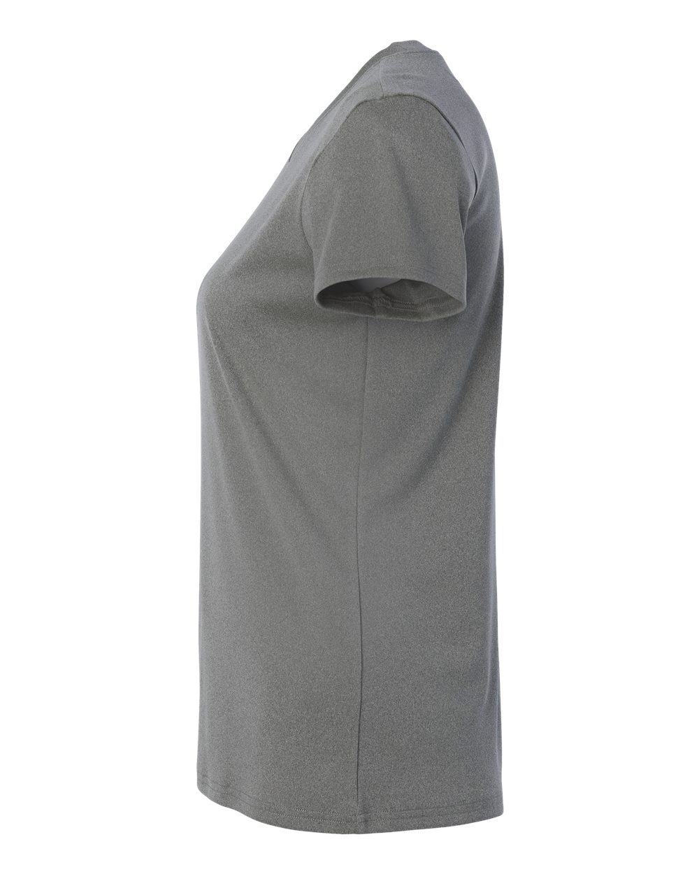 Left View of Heather Granite Pro-Lock Women&#39;s Performance T-Shirt - 48000L