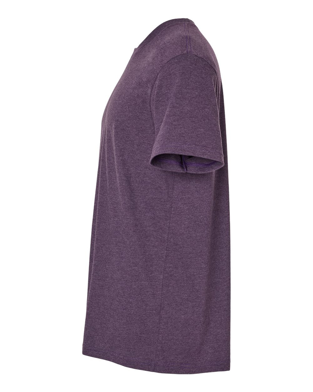 Left View of Heather Grape CVC Tee - 2001CVC