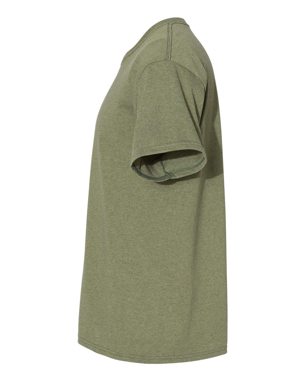 Left View of Heather Green Ecosmart™ T-Shirt - 5170