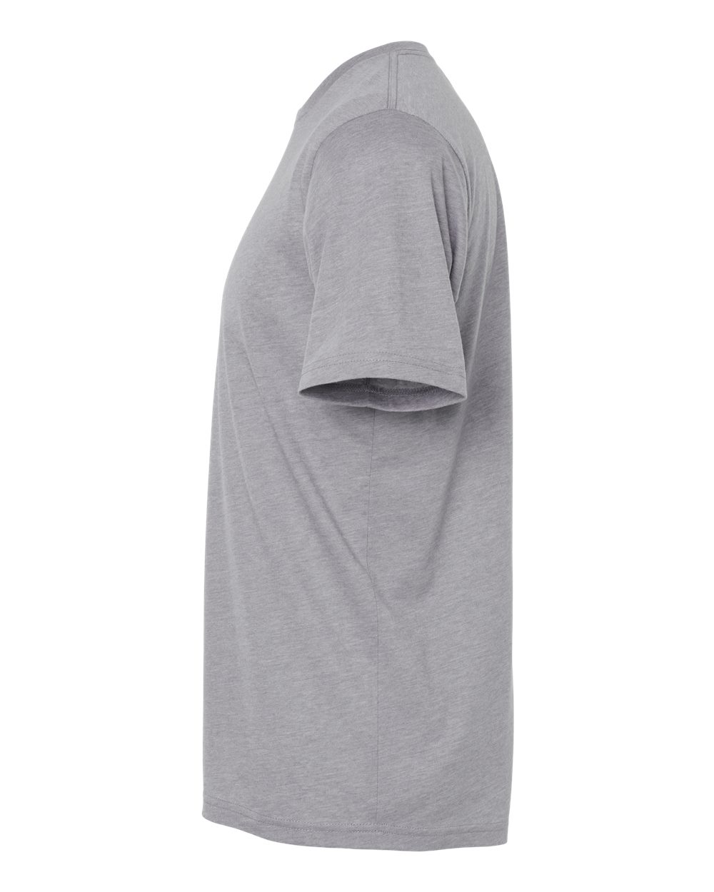Left View of Heather Grey Cotton T-Shirt - 3600