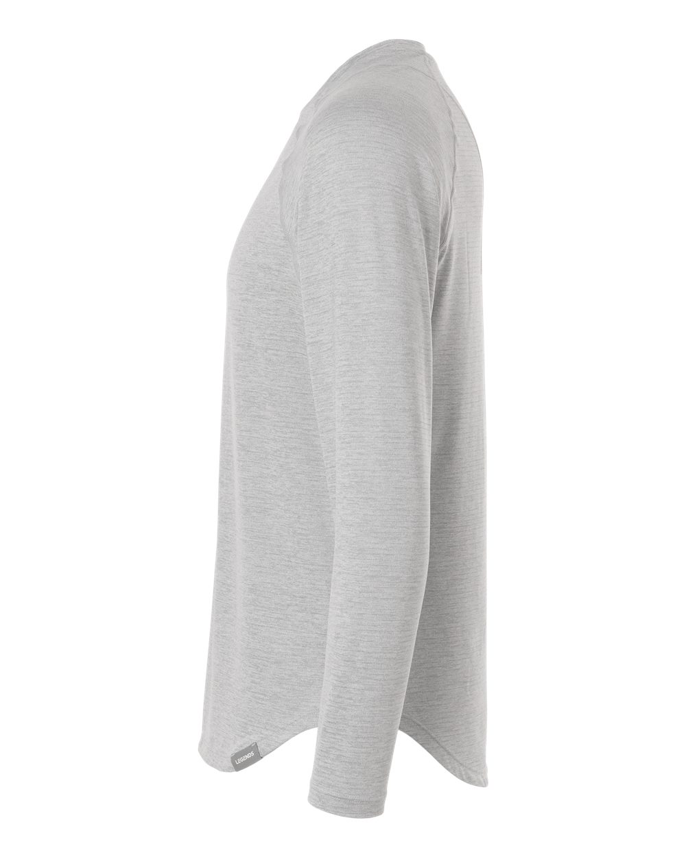 Left View of Heather Grey Men's Enzo Long Sleeve T-Shirt - LSM00T018 plain