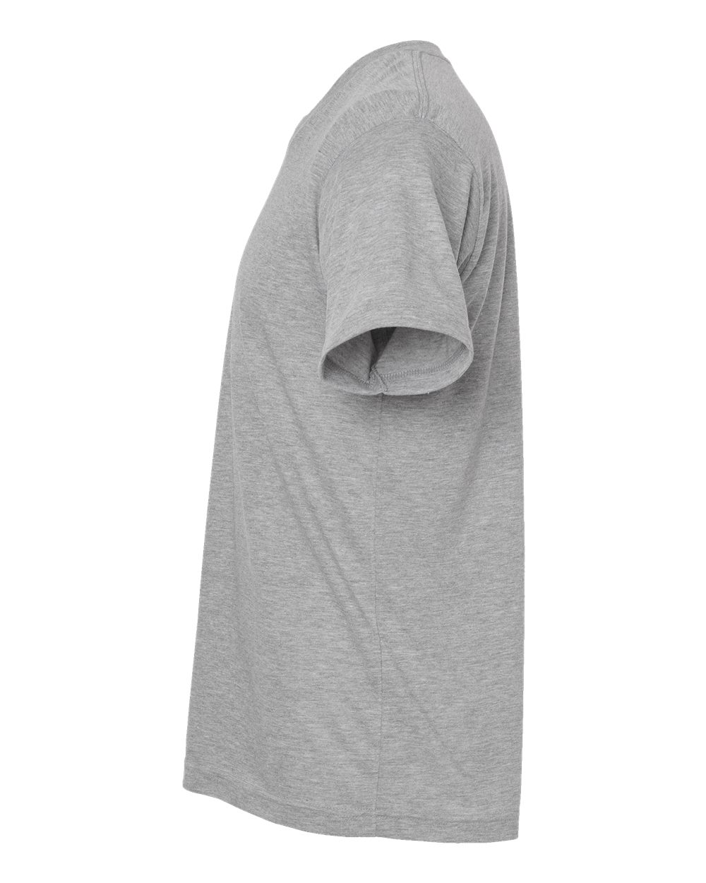 Left View of Heather Grey Poly-Rich V-Neck T-Shirt - 207