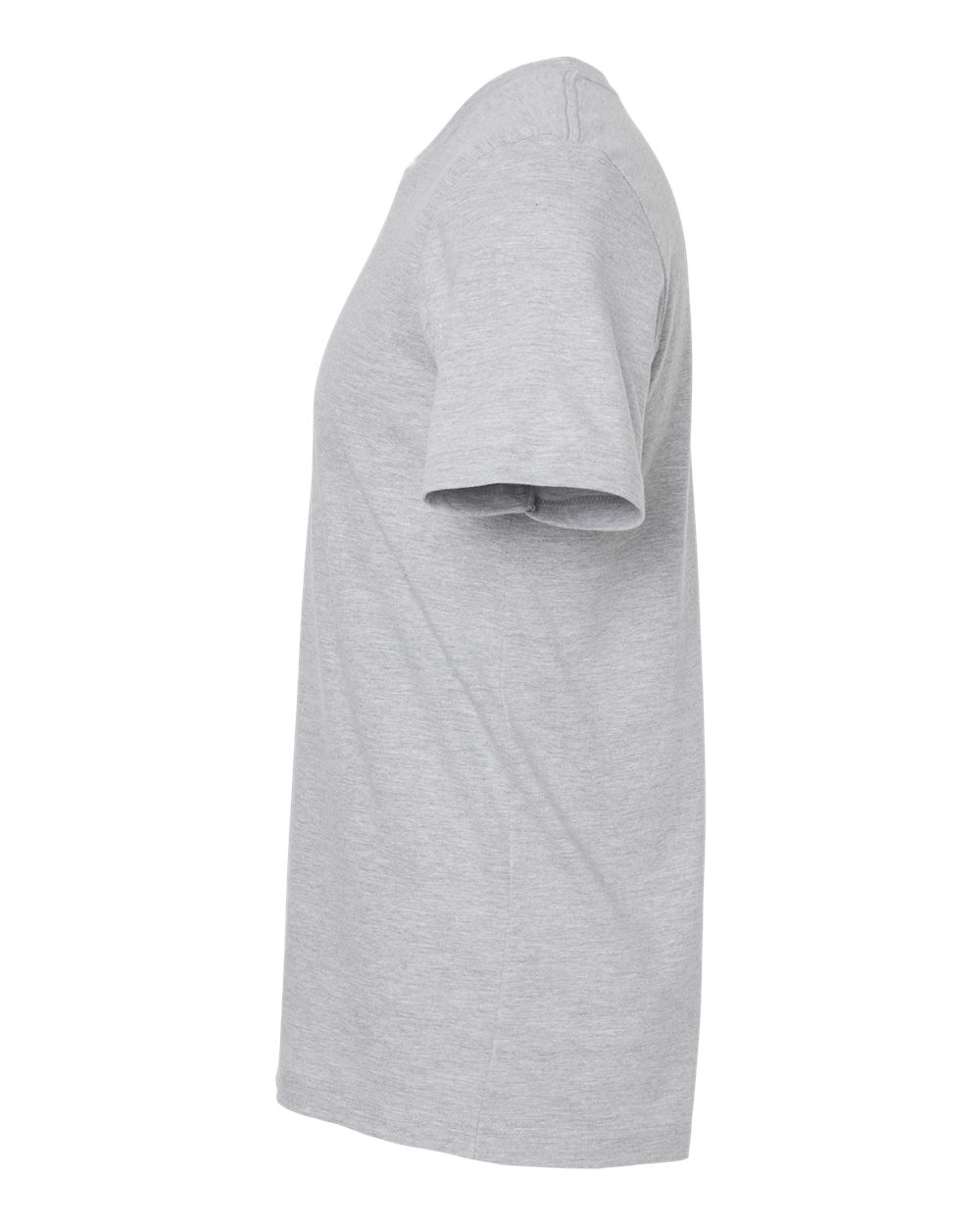 Left View of Heather Grey Premium Cotton T-Shirt - 502