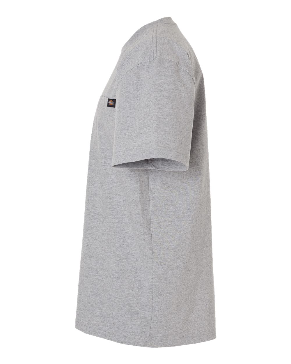 Left View of Heather Grey Traditional Heavyweight T-Shirt - WS50-D