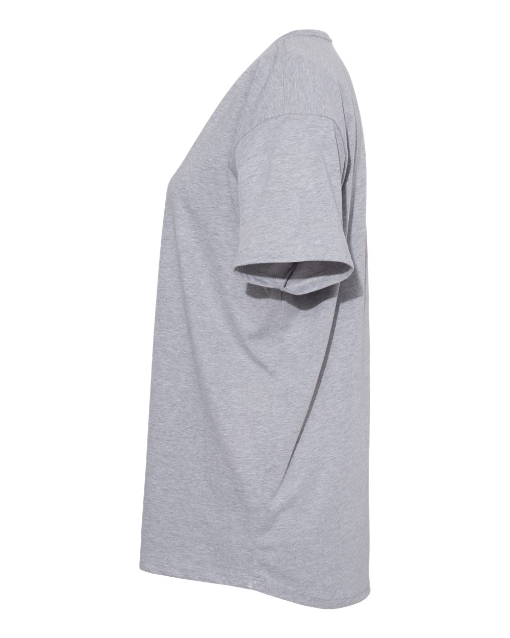 Left View of Heather Grey Women’s Ideal Flow T-Shirt - 1530