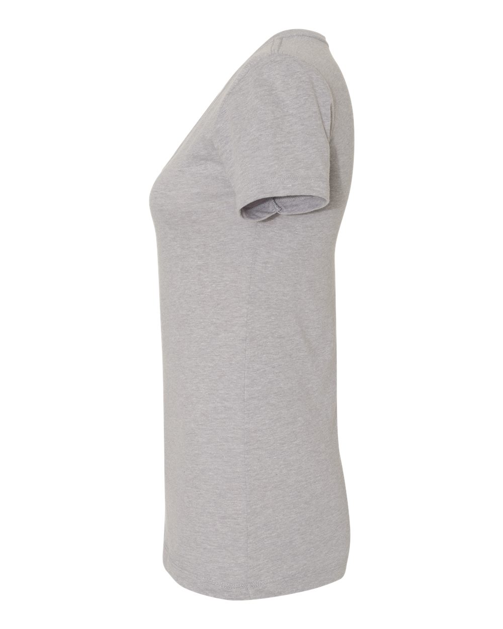 Left View of Heather Grey Women&#39;s Ideal V-Neck T-Shirt - 1540