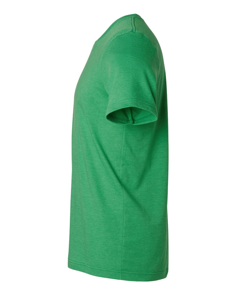 Left View of Heather Kelly Combed CVC T-Shirt - 602CVC