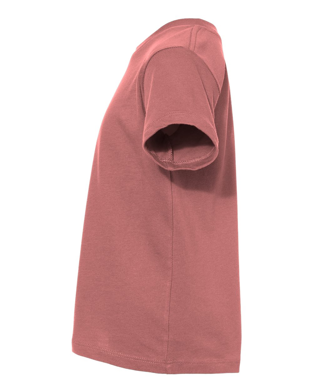 Left View of Heather Mauve Toddler Jersey Tee - 3001T