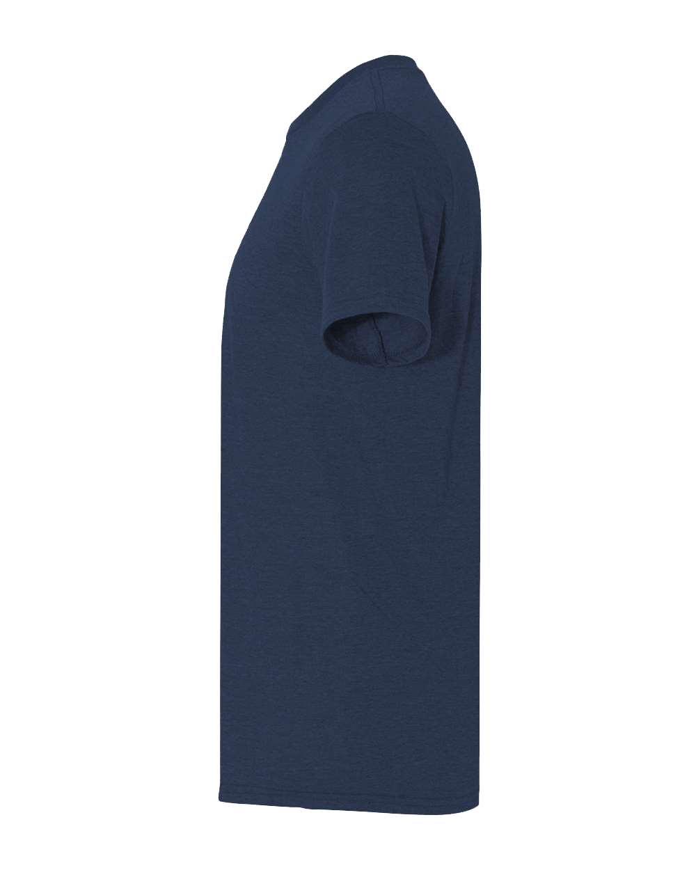 Left View of Heather Navy Softstyle® Lightweight T-Shirt - 980