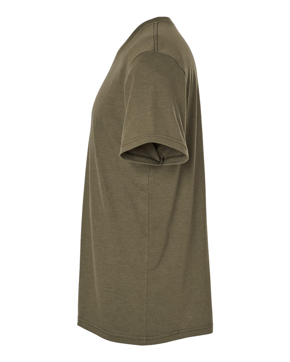 Left View of Heather Olive CVC Tee - 2001CVC