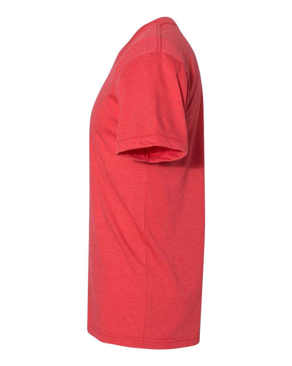 Left View of Heather Red USA-Made 50/50 Tee - BB401USA