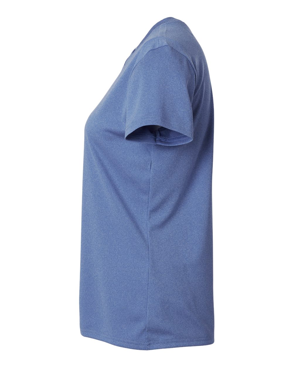 Left View of Heather Royal Pro-Lock Women&#39;s Performance T-Shirt - 48000L
