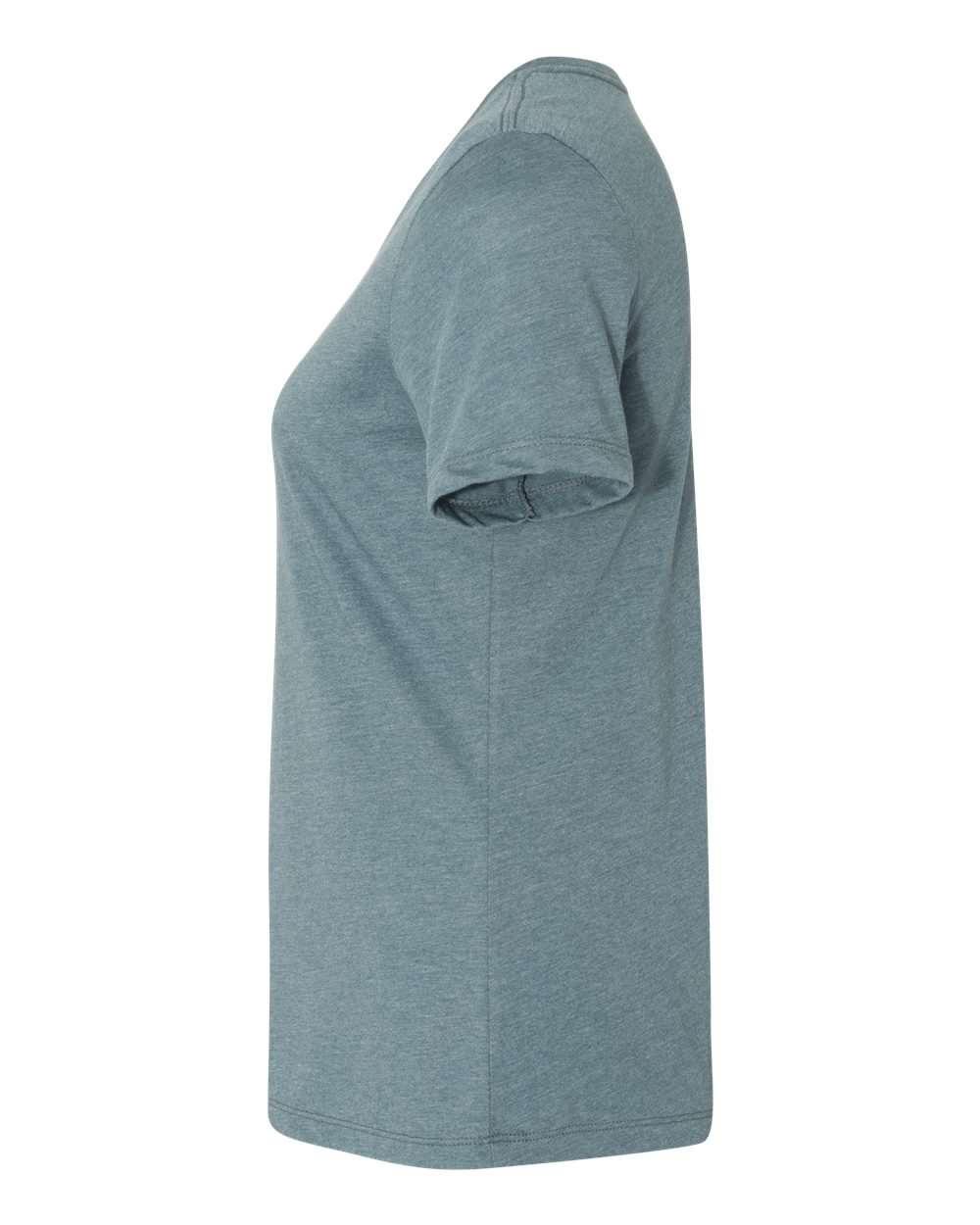 Left View of Heather Slate Women’s Relaxed Fit Heather CVC Tee - 6400CVC
